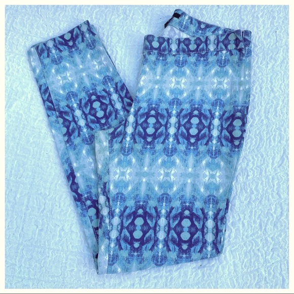 VTG H&M ❄️ Print Side Zip Ankle Crop Slacks Pants - Picture 12 of 15